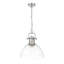 Luminaire suspendu 1 lumière avec chaîne en verre transparent Califano-107149987
