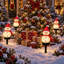 Décorations de Noël solaires à l'extérieur, bonhomme de neige illuminé, extérieur, imperméable-135667708