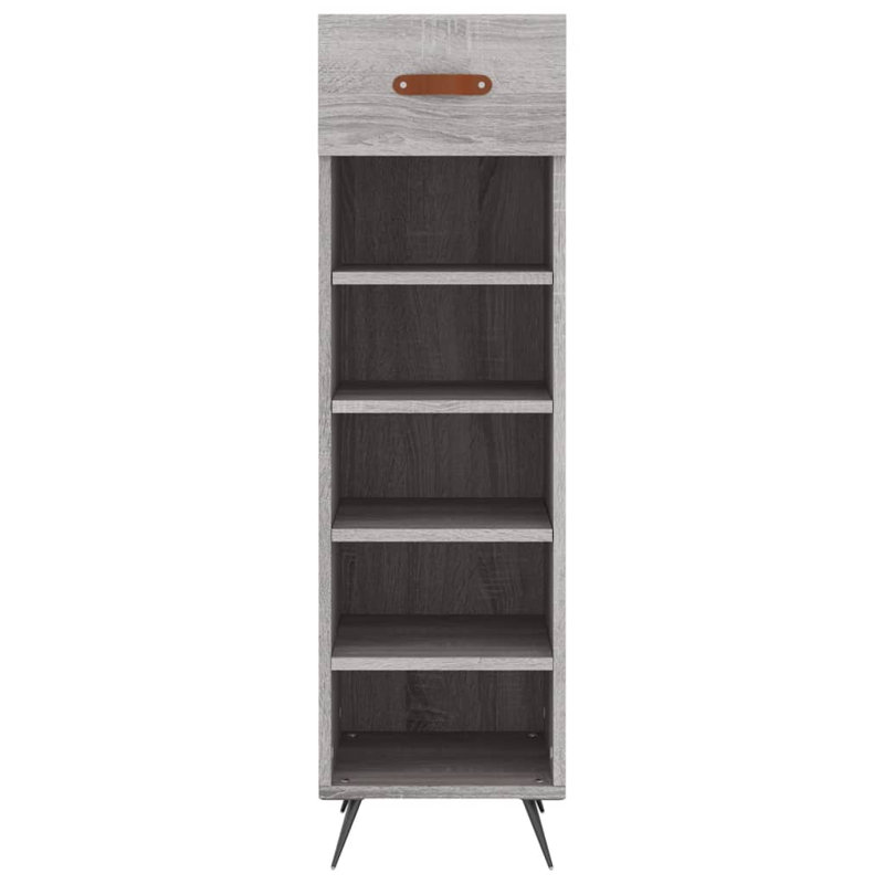 5 Pair Shoe Storage Cabinet, Grey Sonoma