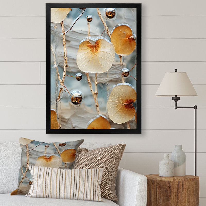 American Basswood Essence II - arbre, art mural, Cadre photo noir, H 32 po x l 24 po x P 1 po