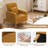 Upholstered Accent Chair Armchair with Pillow Cushion, Reading Side Chair Single Sofa with Wood Legs-1674612846