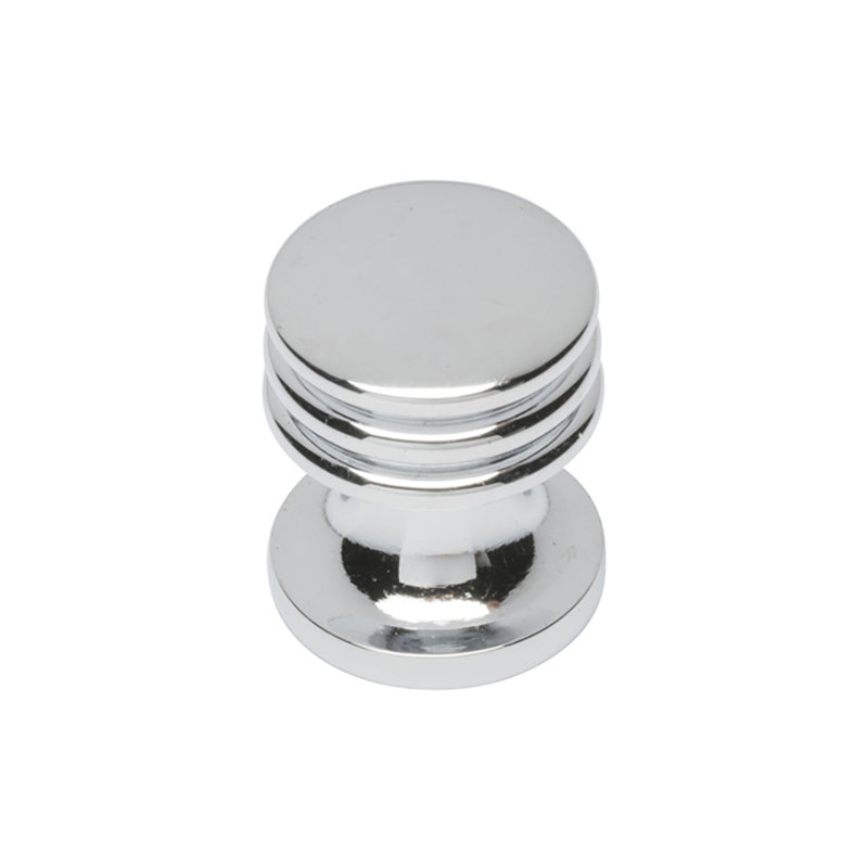 17mm Diameter Mushroom Knob, Polished Chrome
