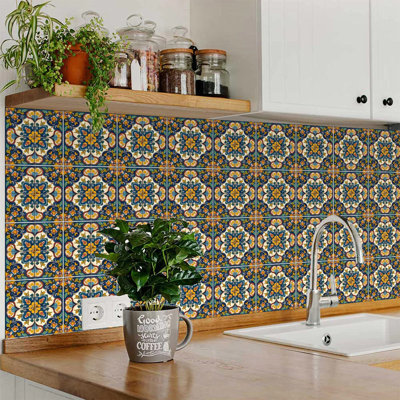 4'' W x 4'' L Vinyl Peel and Stick Mosaic Tile