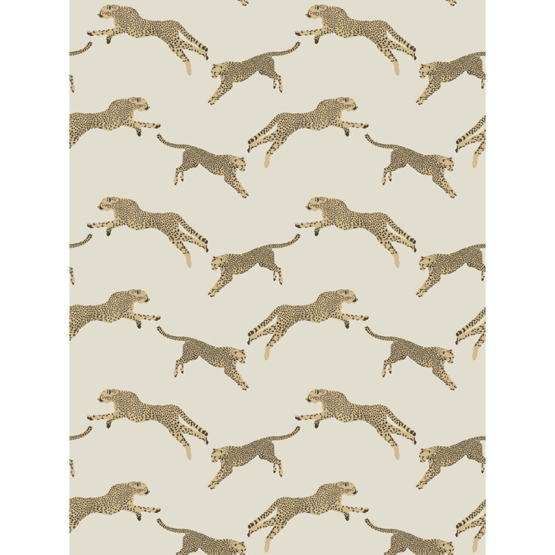 Leaping Cheetah Sahara Wallcovering, Dune