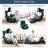 Reclining Floor Gaming Chair Foldable Chaise Lounge Game Chair For Adults With Armrest-728581316