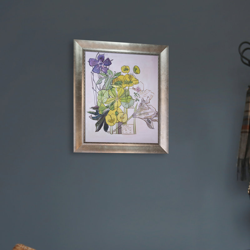 «Spurge, Withyham» par Charles Rennie Mackintosh - Reproduction d'art sur toile encadrée, Cadre en tresse dorée Verona