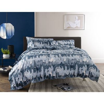 Cotton Abstract Duvet Cover Set with Pillowcases