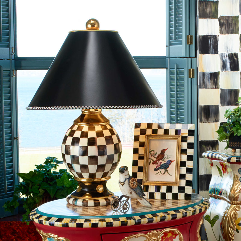 Courtly Check® Ceramic Globe Lamp