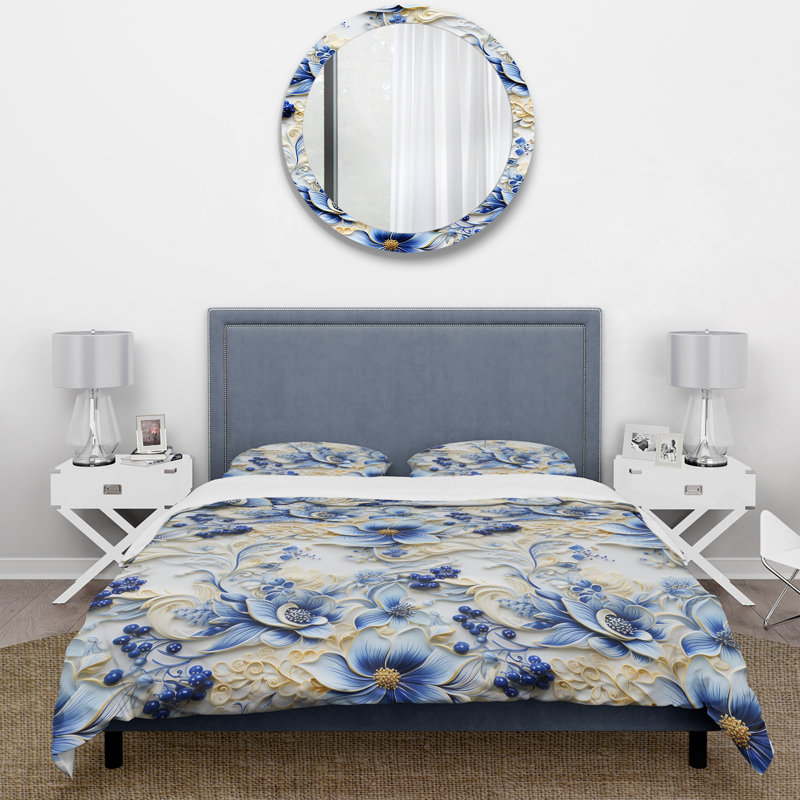 Ensemble de housse de couette Markinson, Housse de couette simple + 1 taie décorative stan