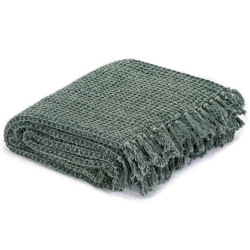 Chowdury Throw Blanket, W160 x L210cm, Green