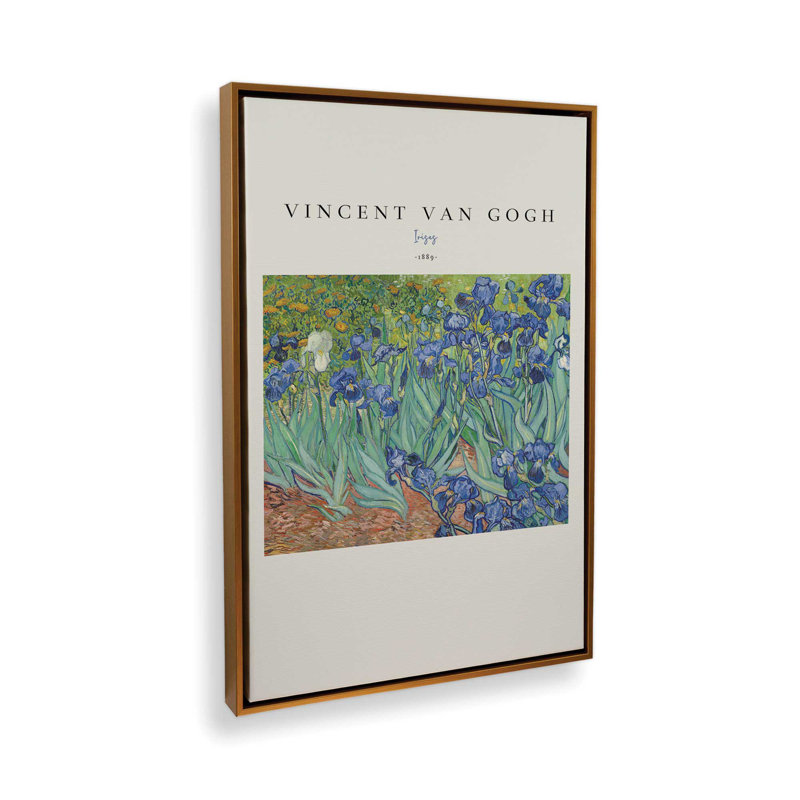 Van Gogh's Irises v2, H 48,75 po x l 32,75 po, Polished Gold