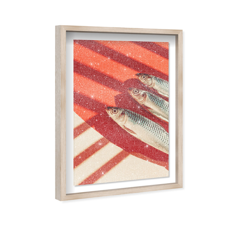 Coast Catch Print by Oliver Gal, 16.5"H x 11.5"W, Natural Oak Shadowbox