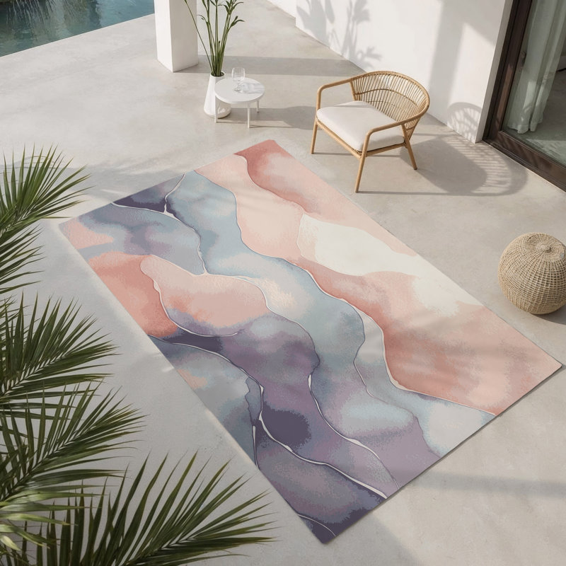 Tapis intérieur et extérieur Celestial Flow, Rectangulaire 2 pi x 3 pi