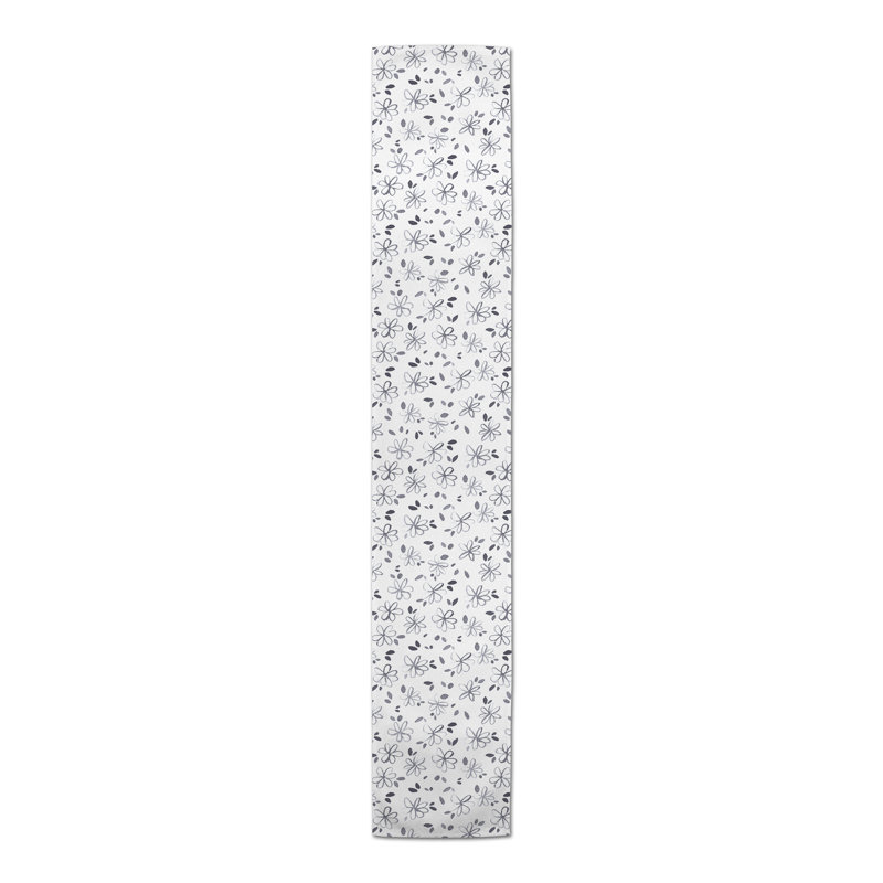 Jaja Floral Table Runner, Dark Gray, 90" x 16"