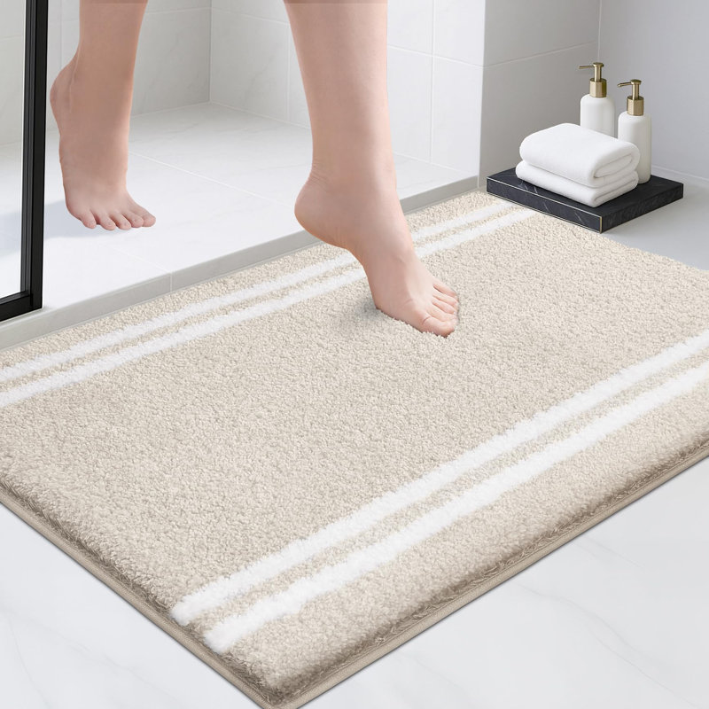 Tapis de bain, 61 x 91 cm, beige