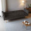 69.7-Inch-Long Sofa Bed Covered In Velvet Fabric, Featuring Nail Head Trim And Accompanied By A Matching Throw Pillow-878499146