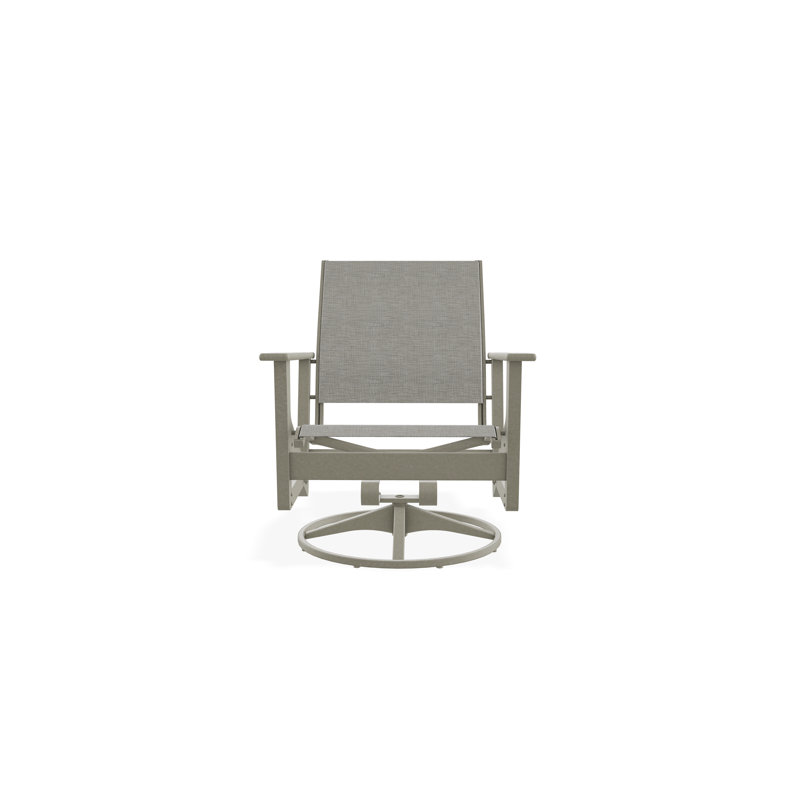 Wexler Swivel Outdoor Lounge Chair, Storm, Burke