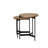 Abrams Round Wood Top Metal Base Nesting Tables
