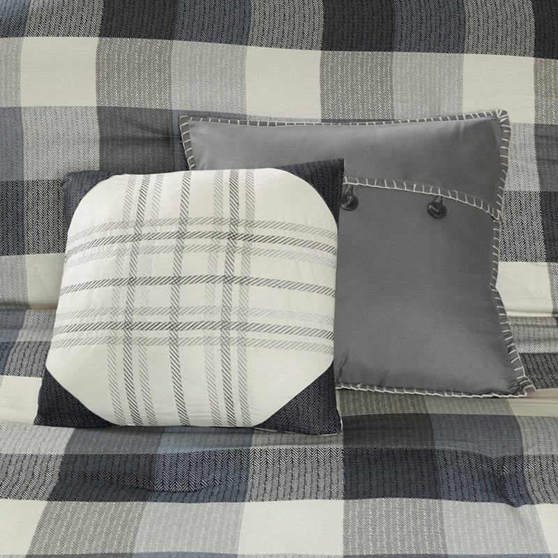 Ensemble de literie pour grand lit de style ferme en polyester, style chalet confortable