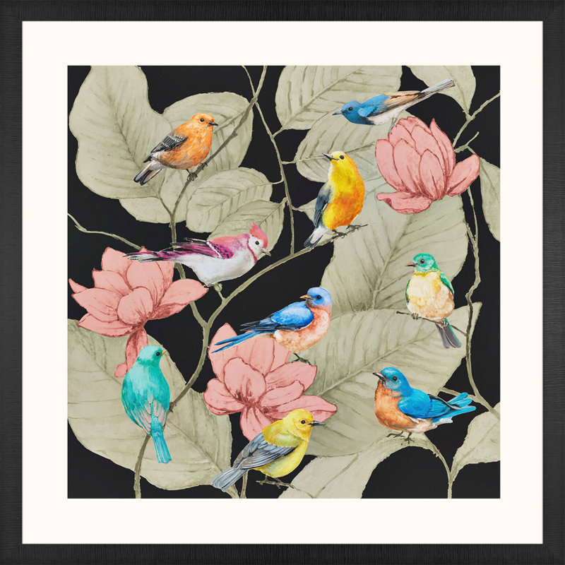Tableau encadré d'oiseaux