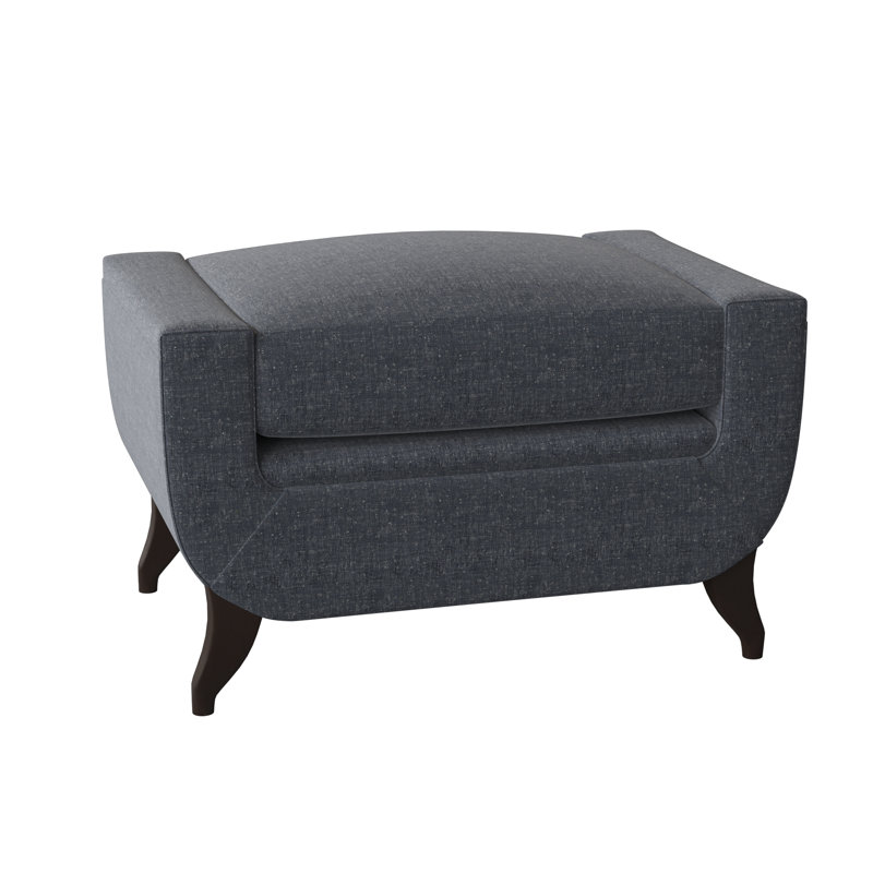 Armstrong Ottoman, American Walnut, Margaret Lagoon