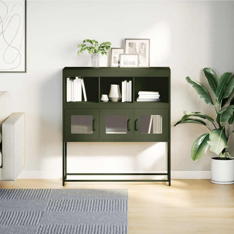 Sideboard 100.5X39x107 Cm Cold-Rolled Steel, Olive Green