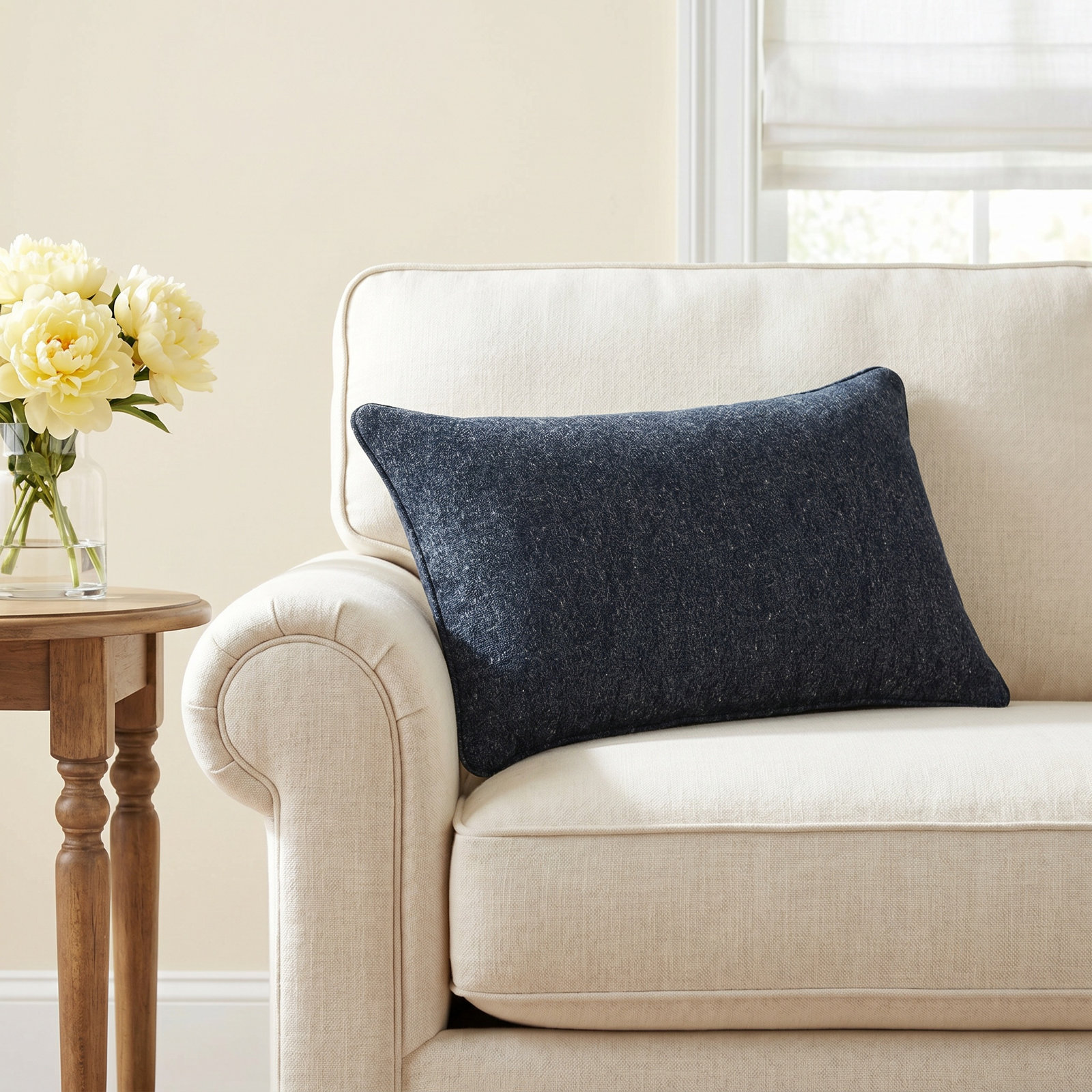 Ardell Sunbrella® Throw Pillow, Improve Indigo, 26" x 16"