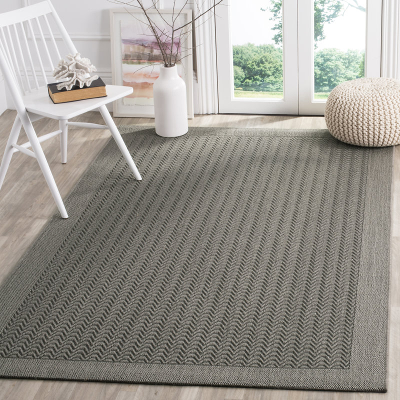 Tapis en jacquard Adebayo Palm Beach, Rectangle 8 pi x 10 pi