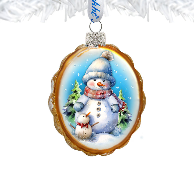 4'' Glass Hanging Figurine Ornament
