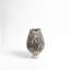 Crackled Footed Vase-Black Raku-50159166