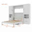 Lit escamotable mural avec placard, tiroirs et tablettes Murphy-134531716-134531718