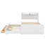Lit double en bois avec lit gigogne et trois tiroirs de rangement-11556226