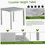 Ensemble de table de comptoir 5 pièces, ensemble de table de cuisine avec table carrée, table de salle à manger à hauteur de comptoir