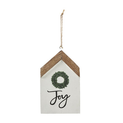 Higher Glory Joy Wreath Hanging Ornament 7x4x0.5