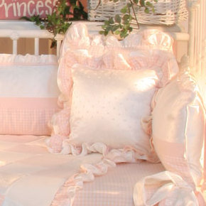 Princess Polka Dots Cotton Throw Pillow