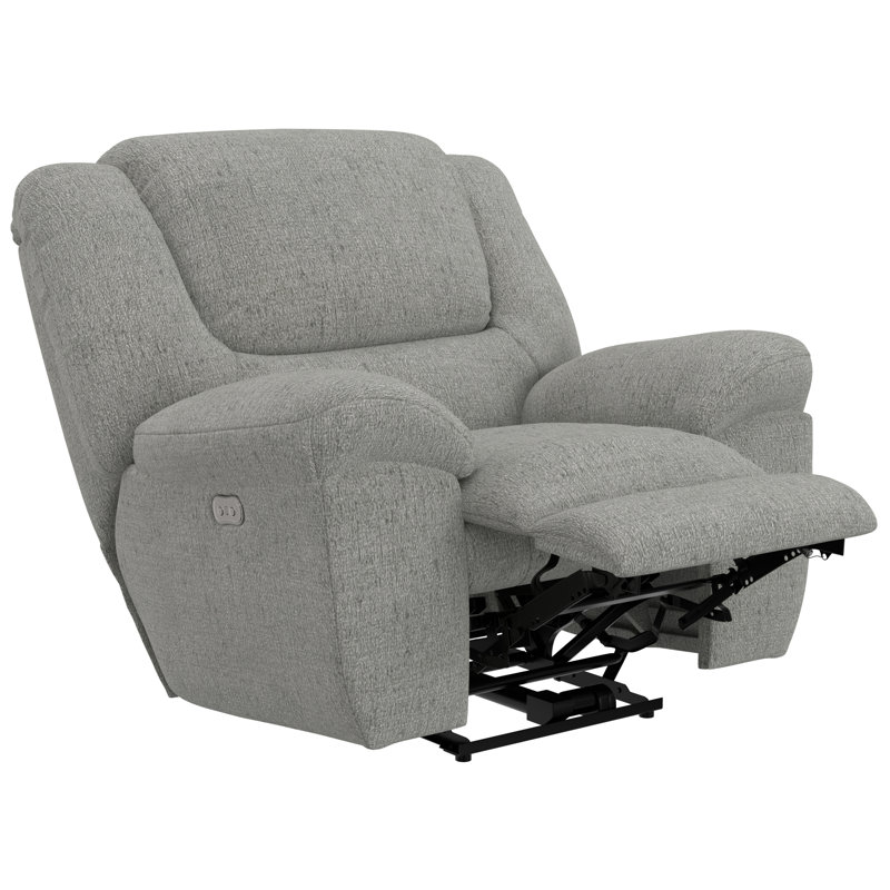 Veria Swivel Glider Recliner, Gray/Beige, Power 