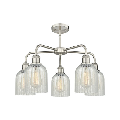 Matewan 5 - Light Steel Dimmable Bell Chandelier