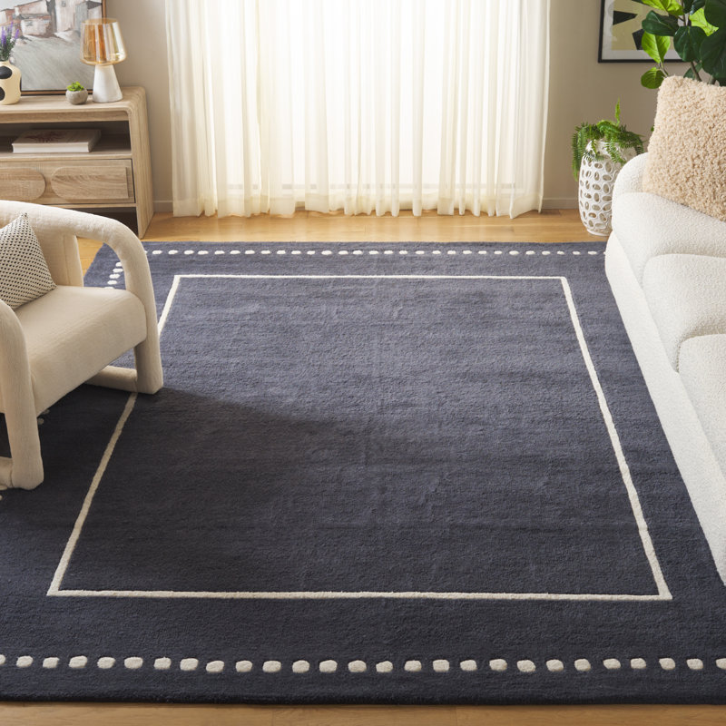Cruz Hand Tufted Wool Solid Color Rug, Rectangle 8' x 10'