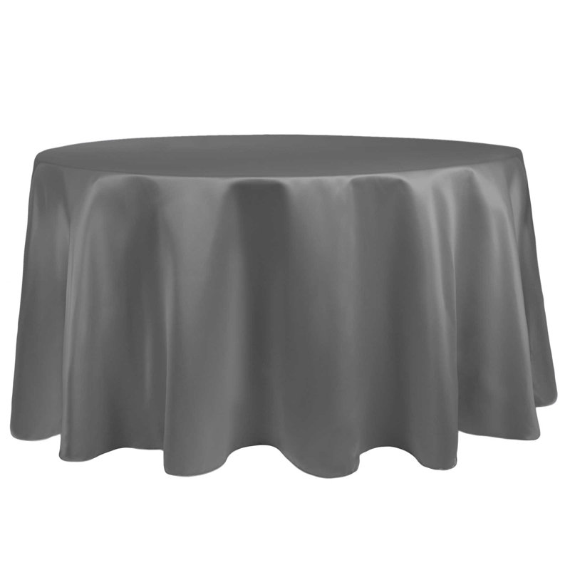 Red Barrel Studio® Round Tablecloth, 90" x 90", Pewter, 3