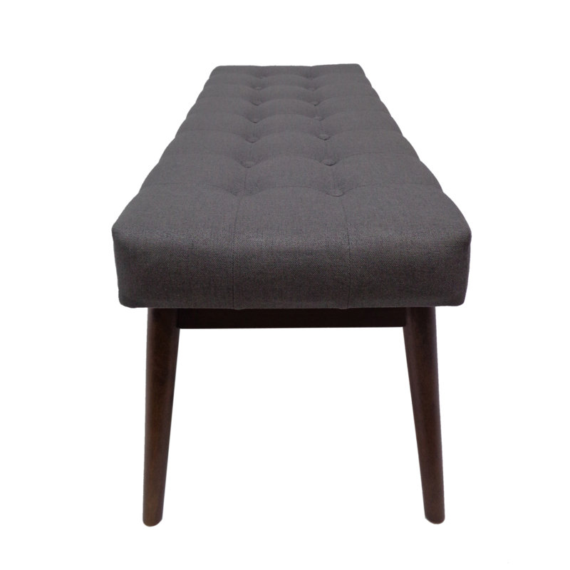 Babbs Fabric Upholstered Bench, Gray