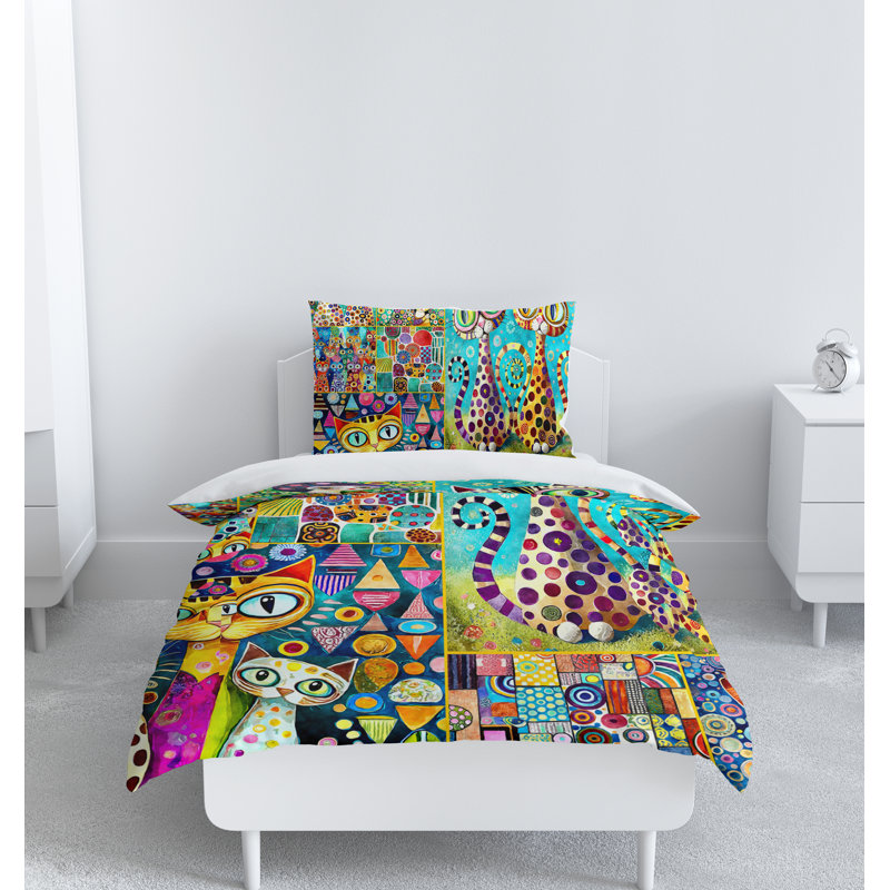 Modern & Contemporary Polyester Duvet Cover, Queen Duvet Cover + 2 Queen Shams