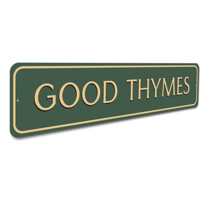 Plaque en aluminium Good Thym, H 4 po x l 18 po x P 0,04 po