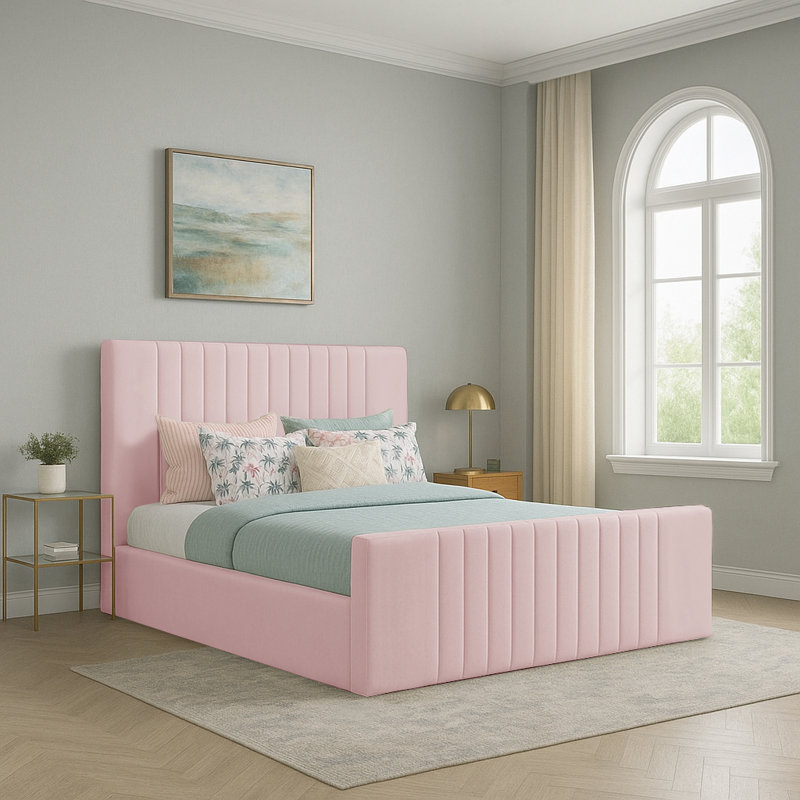 Gagliano Storage Bed, Pink, Super King (6')