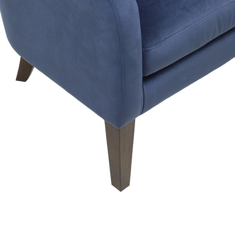 Elegant Mid-Century Velvet Tufted Accent Chair - Blue