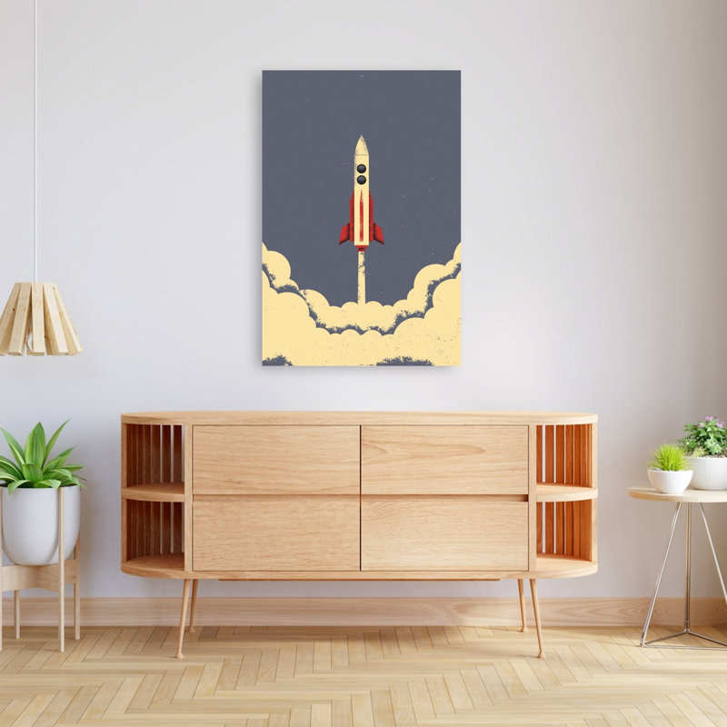 Reproduction d'art mural rétro rétro, 48" H x 32" W