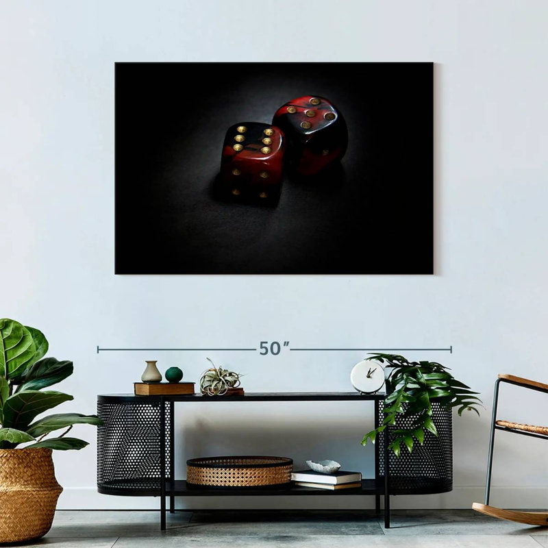 Senne Red Dice, 30" H x 45" W