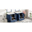 Armoire de salle de bain bleue 60 po avec lavabos doubles et style moderne - Transformez votre meuble-lavabo avec des tiroirs spacieux