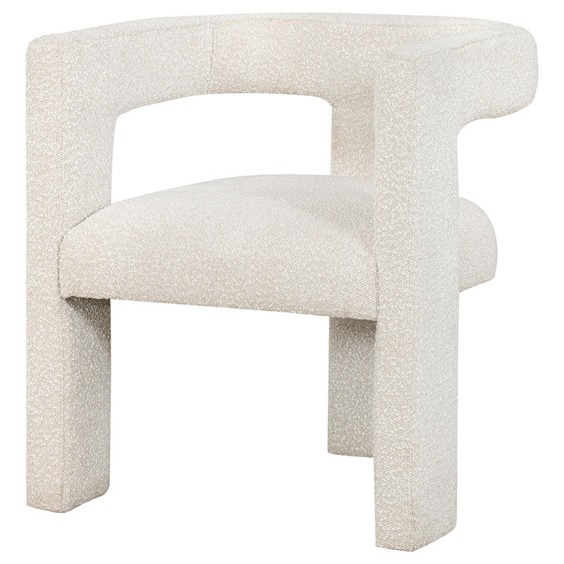 Chaise d'appoint Jeremas, Boucle blanc