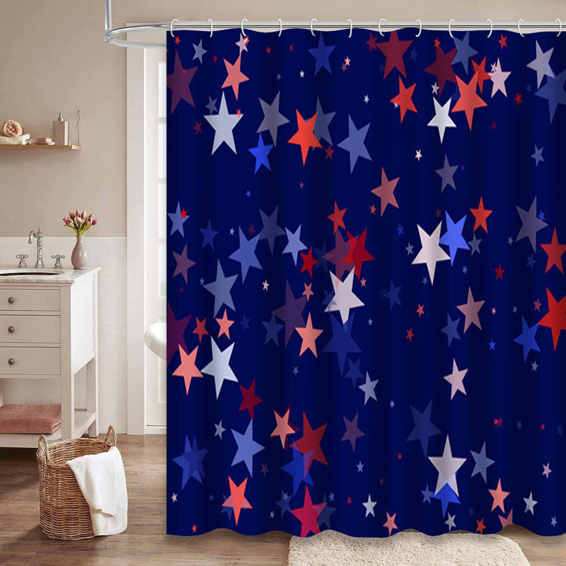 Rideau de douche American Day Stars, L 72 po x l 72 po