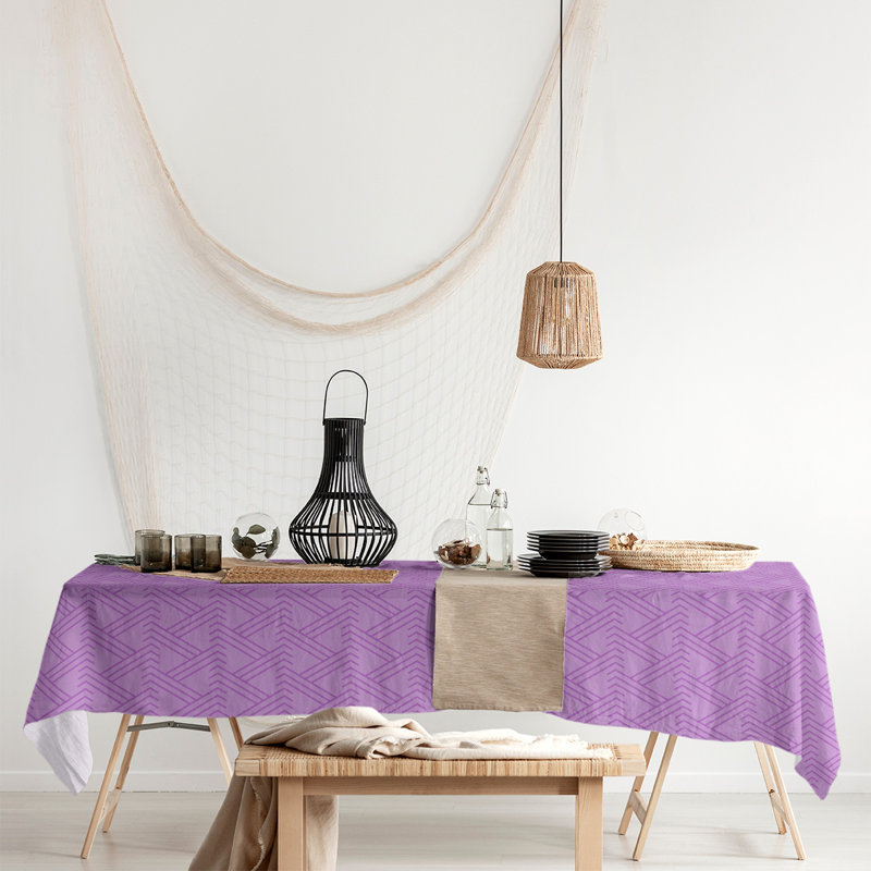 Classic Zig Zag Tablecloth, Violet